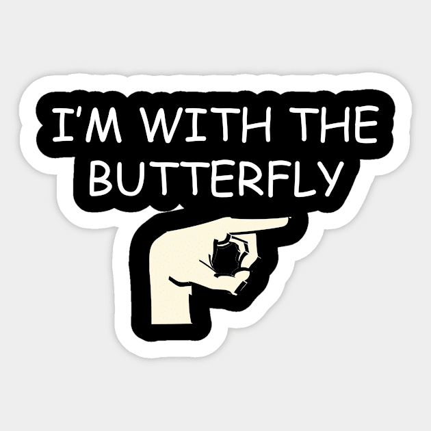 I'm With The Butterfly - Fuuny Halloween Costumes Sticker by CoolandCreative